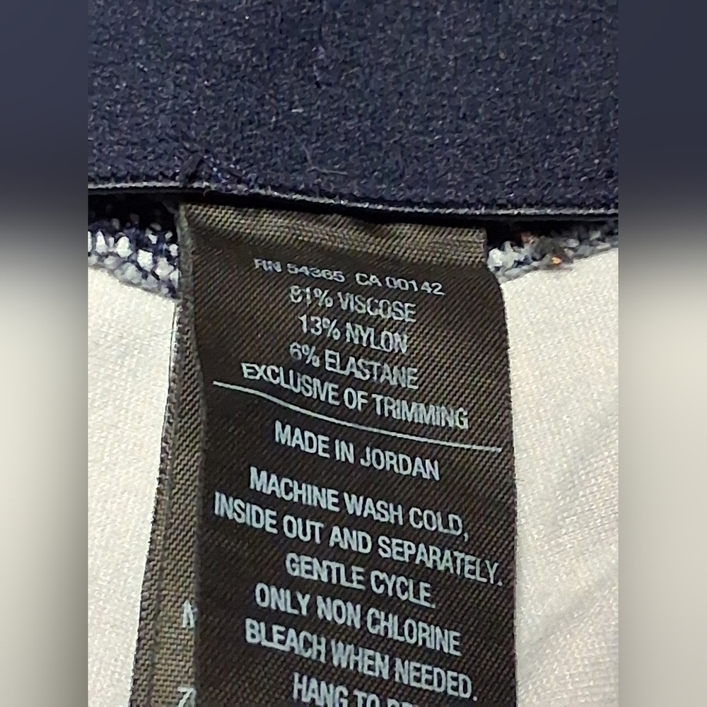 4/20$ Luxe Navy and White Plaid Pants - Picture 5 of 5